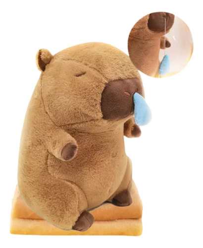 D_671133-MEC85296469246_062025-O-1 Peluche Capibara Con Moco Almohada Y Manta Carpincho - Imagen 1