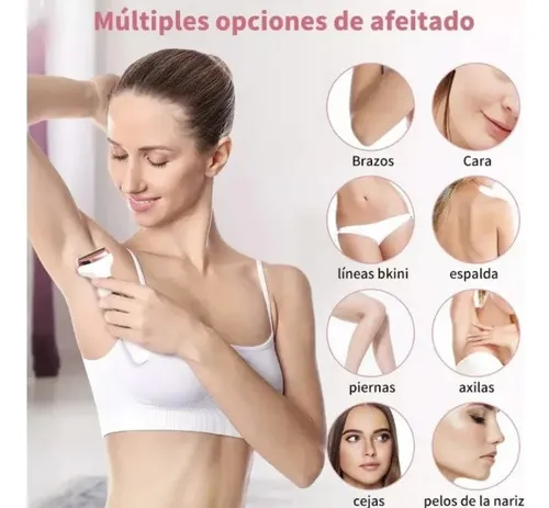 Depiladora Rasuradora 4 En 1 Lady Shaver Facial Corporal Usb - Imagen 4