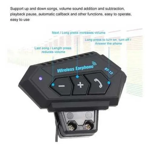 Manos Libres Para Casco De Motos Estéreo Reproductor De Mp3 - Imagen 7