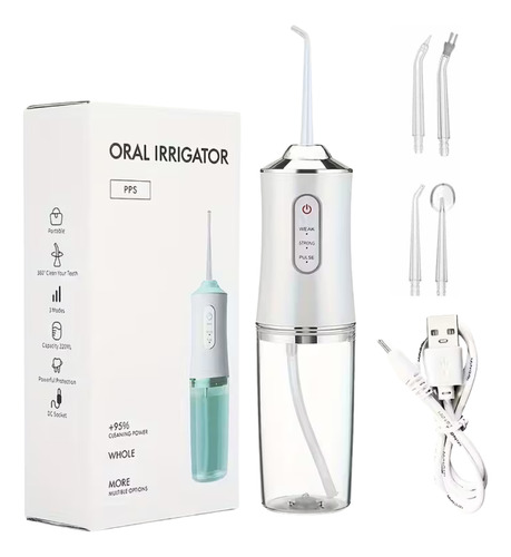 D_915128-MEC99780858896_122025-O-1 Irrigador Dental Portatil 4 Boquillas Recargable 200ml - Imagen 1