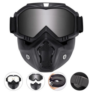Mascara Tactica Goggle Removible Respirable Para Motocicleta ArmazĂłn