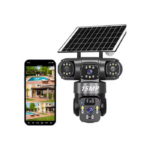 Cámara de Seguridad IP Solar 15MP con Wi-Fi, Visión Nocturna y Audio Bidireccional para Exterior