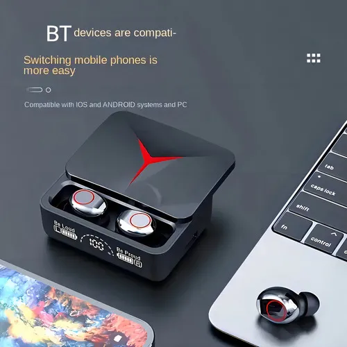 Audifonos Bluetooth Inalambricos Tactiles Led M90 - Imagen 8