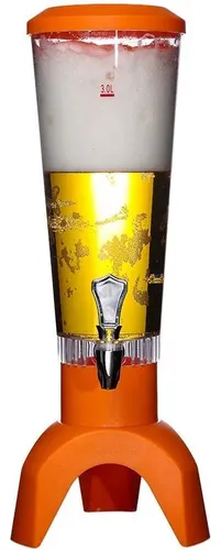 D_829725-MLA106667416408_022026-O Dispensador Bebidas Cerveza Vino 3l + Altavoz Y Luz Led Naranja - Imagen 1