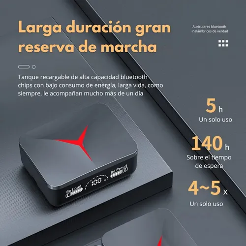 Audifonos Bluetooth Inalambricos Tactiles Led M90 - Imagen 12