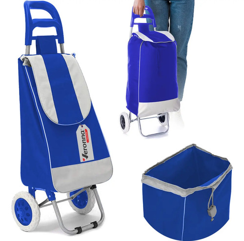 D_976017-MLU74699651486_022024-O Carrito De Compras Plegable Con 2 Ruedas Capacidad 30 Kg - Imagen 1
