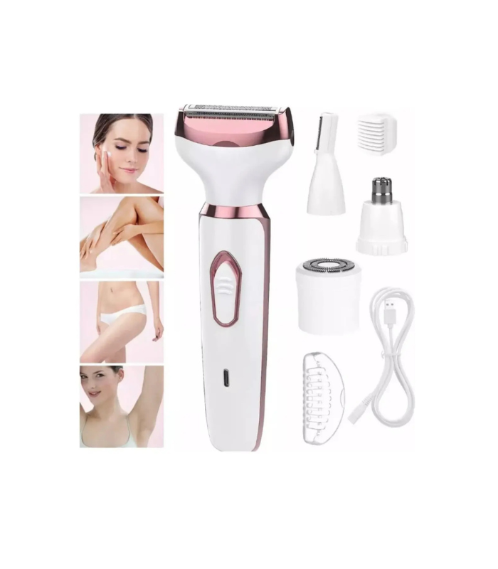 Depiladora Rasuradora 4 En 1 Lady Shaver Facial Corporal Usb Color Blanco Depiladora Rasuradora 4 En 1 Lady Shaver Facial Corporal Usb Color Blanco