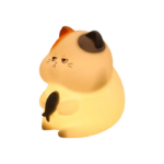 Gato Glotón Luz Nocturna De Silicona Recargable