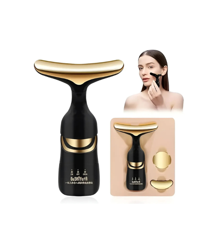 Masajeador Facial Con Vibración 3 En 1 Lifting Cuello Papada Masajeador Facial Con Microcorriente Lifting Antiedad