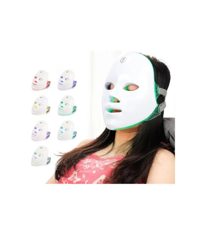 Máscara Led De Tratamiento Facial Usb Táctil Inalámbrica De 7 Colores Máscara Led De Tratamiento Facial Usb Táctil Inalámbrica De 7 Colores
