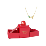 Collar De Tulipan Con Caja Cadena Flor Tulipan San Valentin