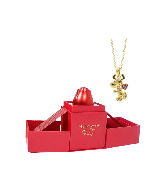 Collar Snoopy Para Regalar San Valentín Snoopy Dorado Collar Snoopy Para Regalar San Valentín Snoopy Dorado