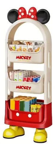D_981922-MEC110798059007_042026-O Organizador De 3 Niveles Multiuso Minnie Y Mickey Mouse Blanco - Imagen 1