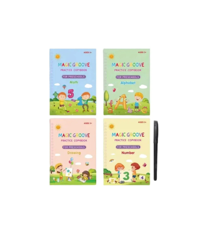 Libros De Caligrafía Montessori X 4 Para Niños Tinta Mágica Libros De Caligrafía Montessori X 4 Para Niños Tinta Mágica