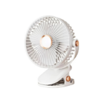 Mini Ventilador Con Clip Portátil Recargable Para Escritorio 15 Cm Blanco Plástico 3