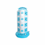 Regleta Multicontacto En Torre 16 Puertos Universal Y 3 Usb
