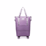 Bolsa Expansible Con Ruedas, Maleta Plegable Sin Asa Color Violet Liso