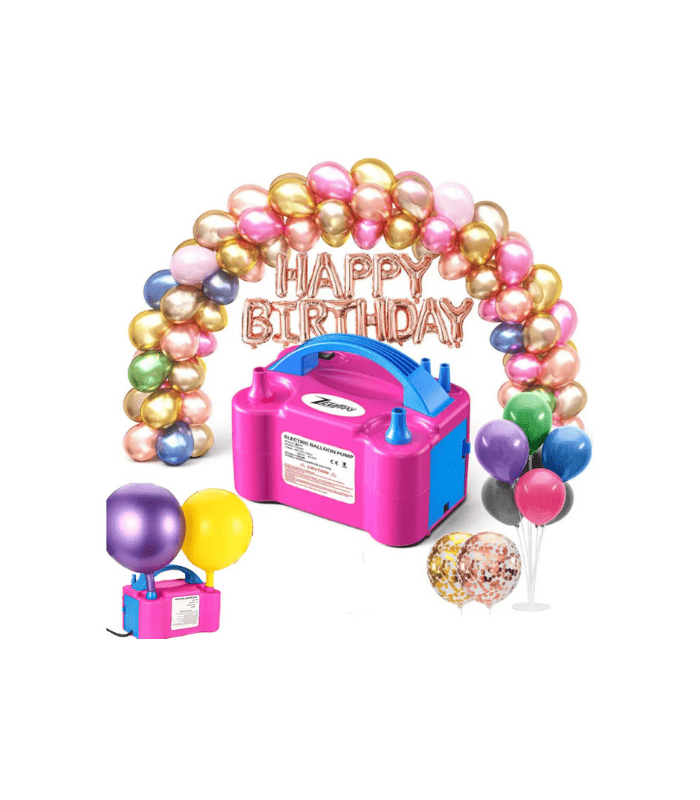 Bomba Para Inflar Globos Electrica Doble Inflador fiestas