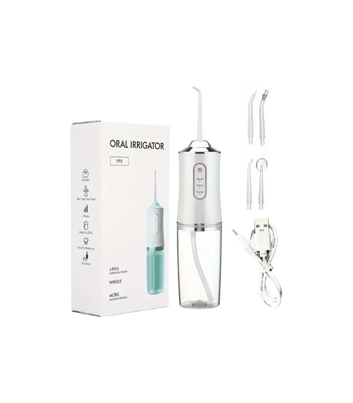Irrigador Dental Portatil 4 Boquillas Recargable 200ml Irrigador Dental Portatil 4 Boquillas Recargable 200ml