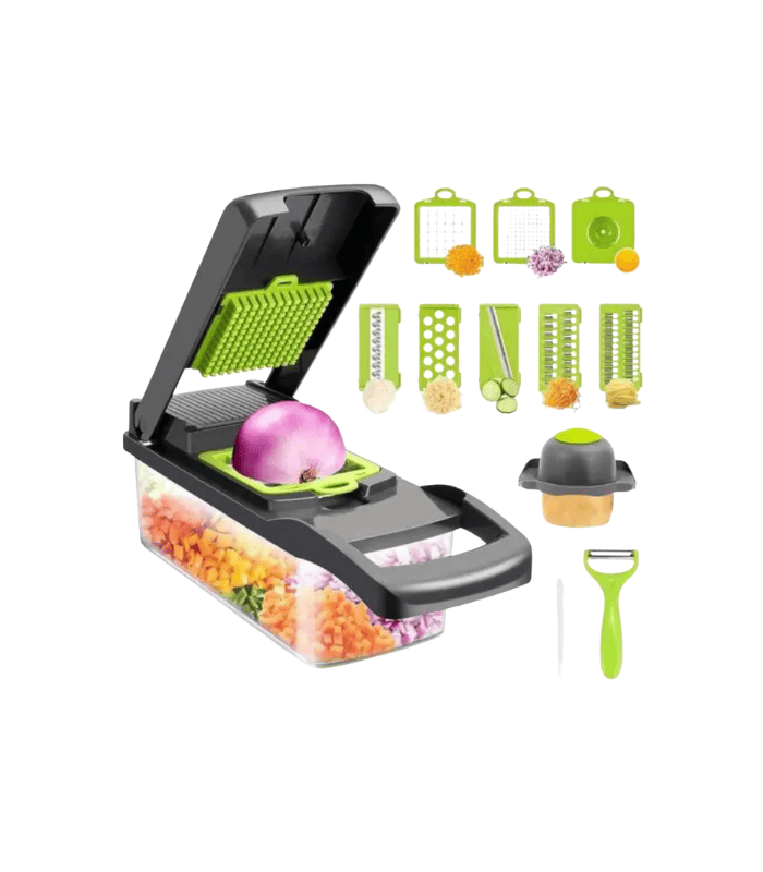Picadora Veggie Slicer_ Cortador De Verduras Y Frutas 14 Pcs Picadora Veggie Slicer_ Cortador De Verduras Y Frutas 14 Pcs