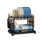 Secador De Platos Escurridor De Loza 2 Niveles Acero Cocina