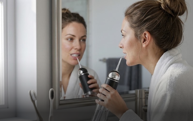 Irrigador dental portatil
