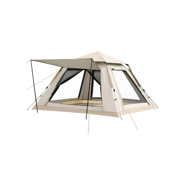 Carpa Automática Impermeable Para Acampar, 240 X 240 X 155 Cm Beige