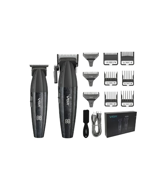 Cortadora De Pelo Vgr Barber Combo V-640 Negra Cortadora De Pelo Vgr Barber Combo V-640 Negra