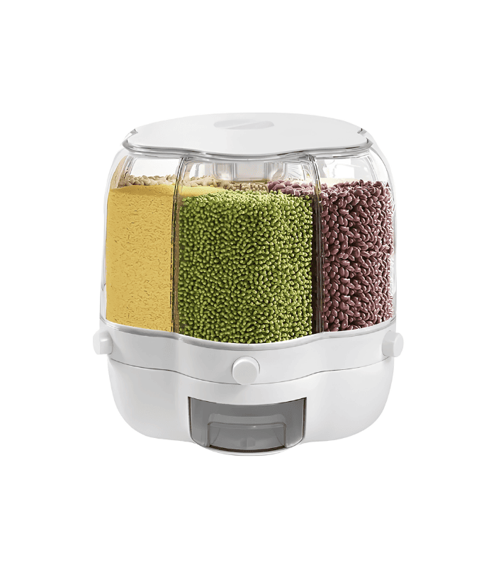 Dispensador Giratorio De Arroz Y Cereales 6 Rejillas 360 Dispensador Giratorio De Arroz Y Cereales 6 Rejillas 360