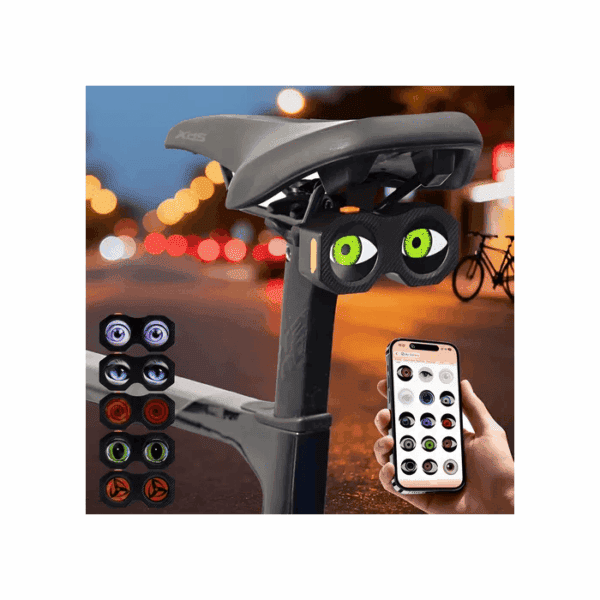 Luces Led Ojos De Diablo Bici Electrica 2 Ojos App Recargable