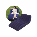 Sillon Inflable Reclinable Reposera Sofa Puff Reforzado Azul Oscuro