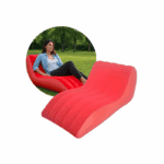 Sillon Inflable Reclinable Reposera Sofa Puff Reforzado Rojo