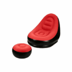 Sillón Inflable Sofa Reclinable Puff Ultra Comodo + Inflador Color Rojo