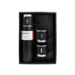 Termo Con Set De 3 Tazas Para Frio Y Caliente