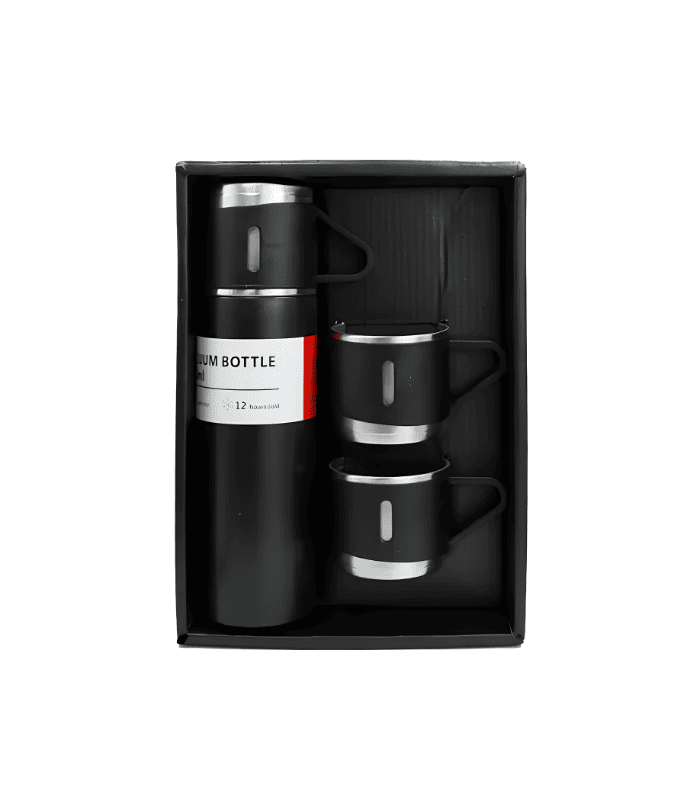 Termo Con Set De 3 Tazas Para Frio Y Caliente Termo Con Set De 3 Tazas Para Frio Y Caliente