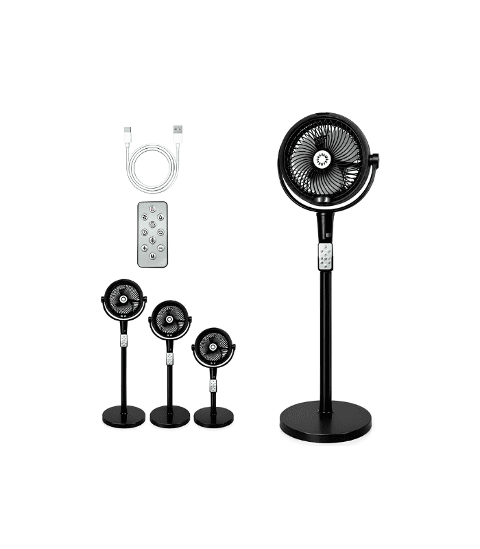 Ventilador De Piso Oscilante Recargable Con Humidificador 90 Cm Ventilador De Piso Oscilante Recargable Con Humidificador 90 Cm